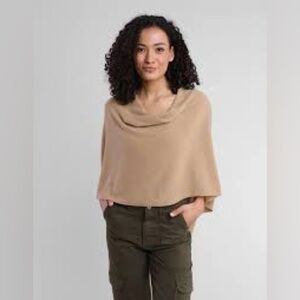 Alashan Cashmere Blend Camel Pull Over Versatile Shawl Size Small # 2059